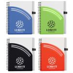 SH6928 6" x 7" Rainbow Spiral Notebook & Pen With Custom Imprint